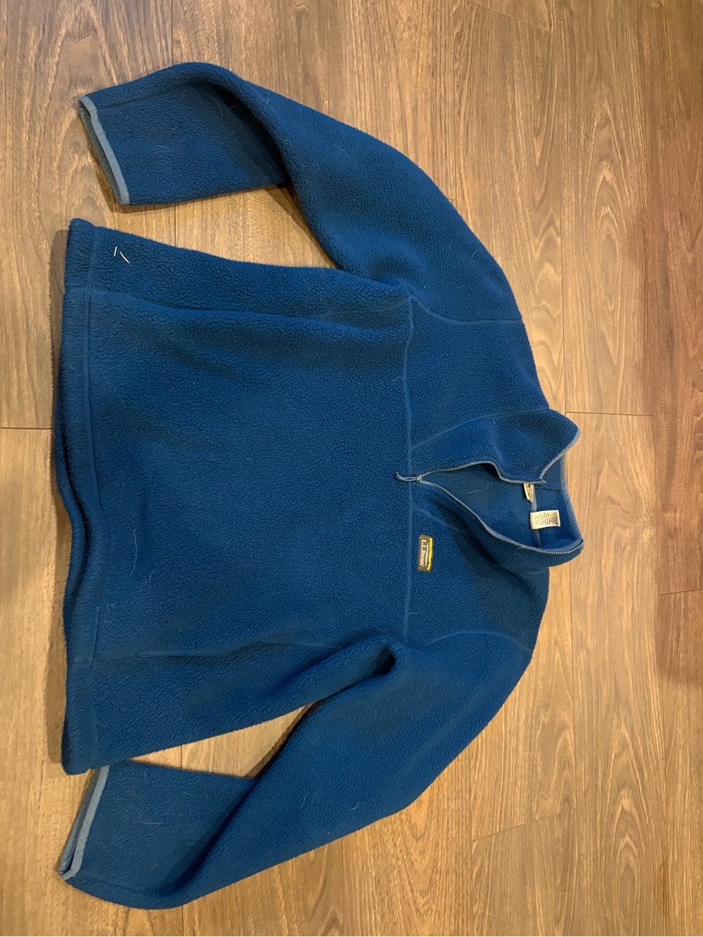 L.L. Bean Men's Deep Blue Half-Zip Fleece Pullover